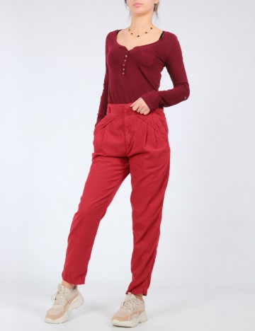 Pantaloni Zara, rosu