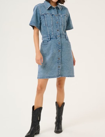 Rochie scurta Kaffe, albastru