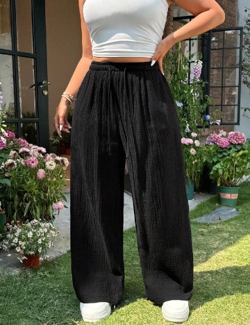 Pantaloni SHEIN CURVE, negru