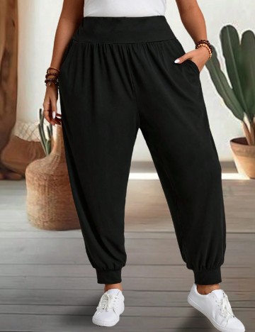 Pantaloni Emery Rose Curve, negru