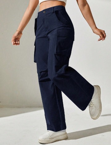 Pantaloni SHEIN, bleumarin