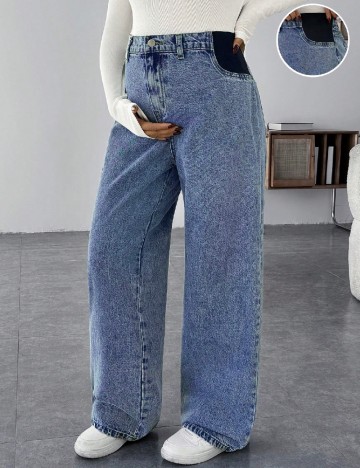 Blugi SHEIN Maternity, albastru