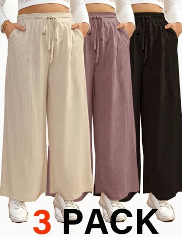 Set pantaloni 3 perechi SHEIN CURVE, mix culori