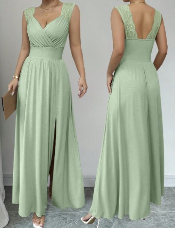 Rochie lunga SHEIN, verde deschis