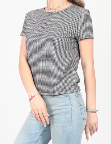 Tricou American Eagle, negru/alb