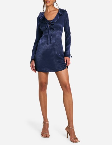 Rochie scurta Boohoo, bleumarin