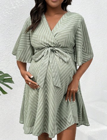 Rochie scurta SHEIN Maternity, verde