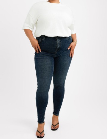 Blugi Top Shop Plus Size, albastru