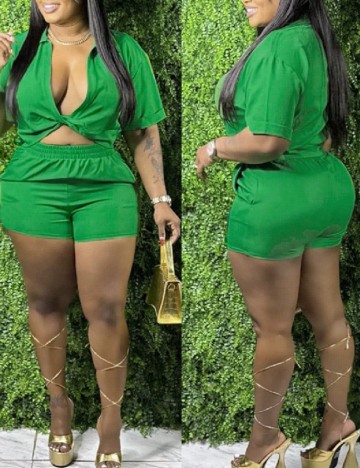 Compleu SHEIN CURVE, verde