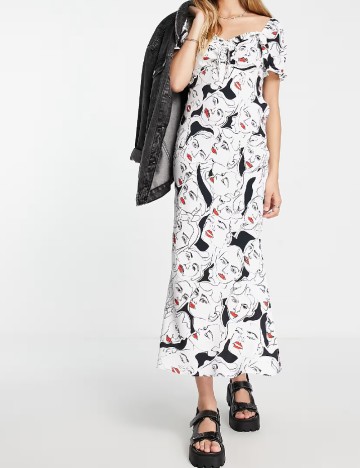 Rochie lunga Top Shop, alb