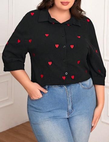 Camasa SHEIN CURVE, negru