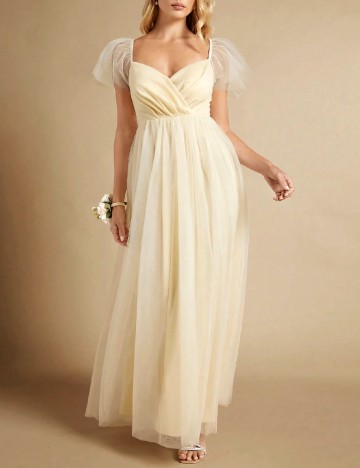 Rochie lunga SHEIN, galben deschis