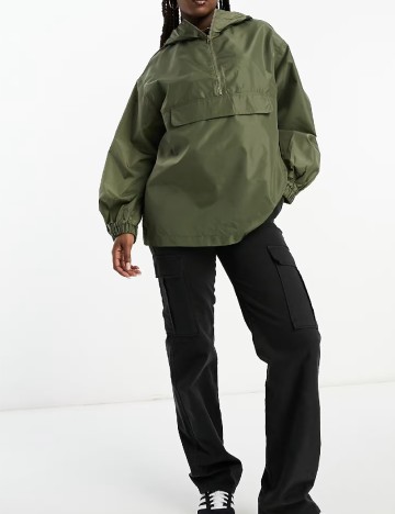 Jacheta de ploaie ASOS, verde