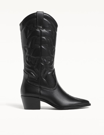 Cizme Stradivarius, negru