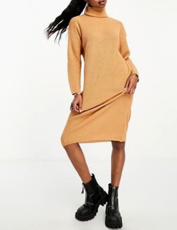 Rochie medie Brave Soul, maro