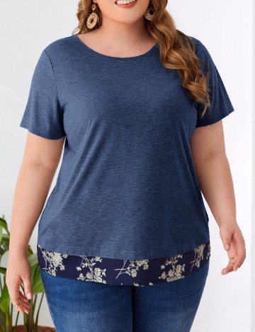 
						Tricou SHEIN CURVE, bleumarin