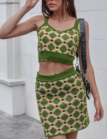 Top SHEIN, verde, S