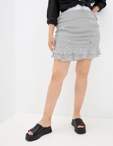 Fusta Mango Violeta, alb, XL