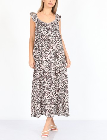 Rochie lunga Jacqueline de Yong, animal print, 40