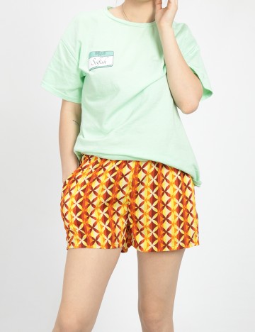 Pantaloni Scurti Noisy May, portocaliu, M