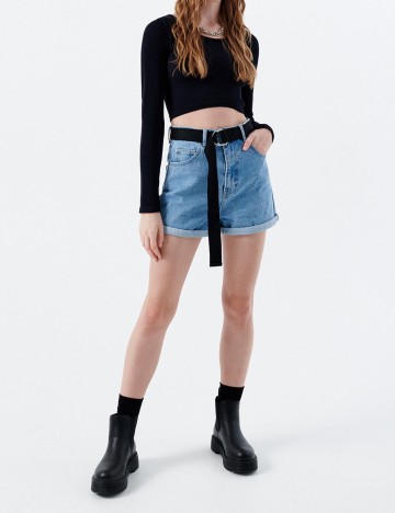 Pantaloni Scurti CROPP, albastru, 32