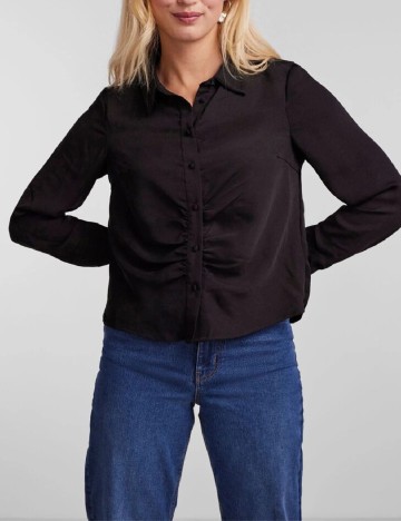 Camasa Pieces, negru, L