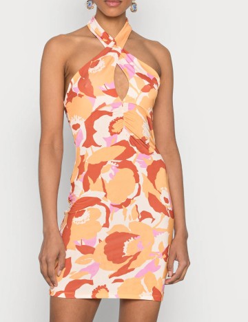 Rochie scurta Neon&Nylon, portocaliu
