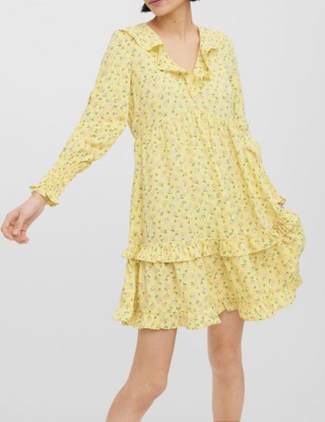 Rochie scurta Vero Moda, galben
