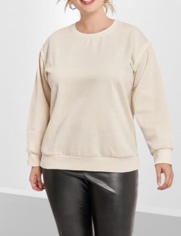Bluza Vero Moda Curve, ecru