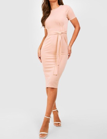 Rochie medie Boohoo, roz