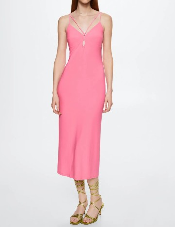 Rochie lunga Mango, roz