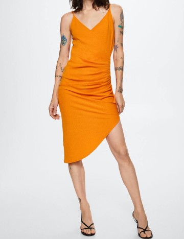 Rochie medie Mango, portocaliu
