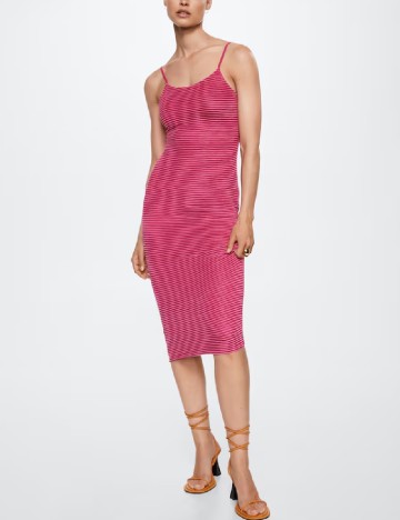 Rochie medie Mango, roz