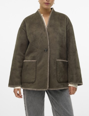 Jacheta Vero Moda, verde inchis