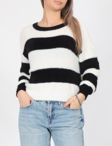 Bluza SHEIN, alb/negru