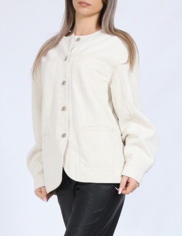 Jacheta Oversize Vero Moda, ecru