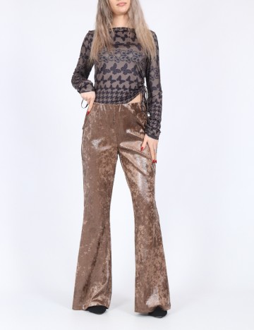 Pantaloni Something New, maro