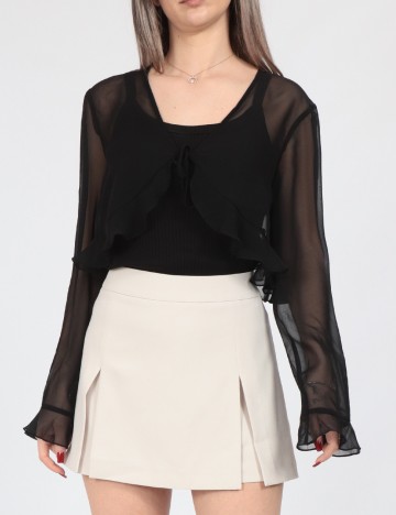 Top Vero Moda, negru