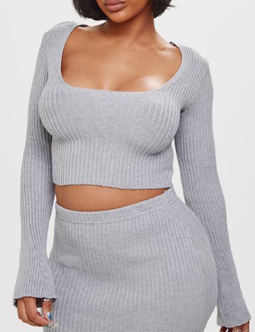 Top PrettyLittleThing, gri