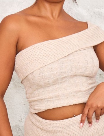 Top PrettyLittleThing Plus Size, crem