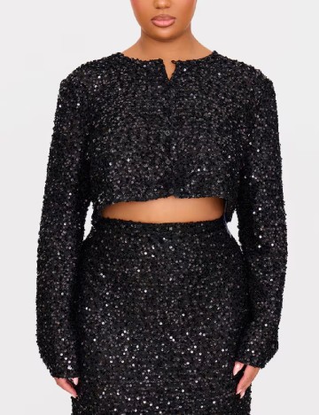 Top PrettyLittleThing Plus Size, negru