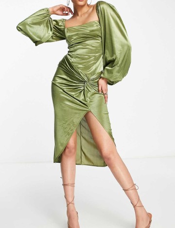 Rochie medie ASOS, verde