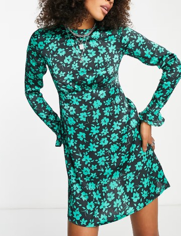 Rochie scurta Violet Romance, floral print