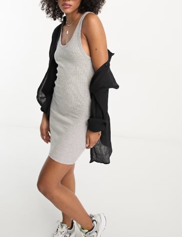 Rochie scurta ASOS, gri