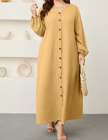 Rochie lunga SHEIN CURVE, galben