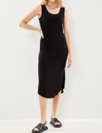 Rochie medie Pieces, negru