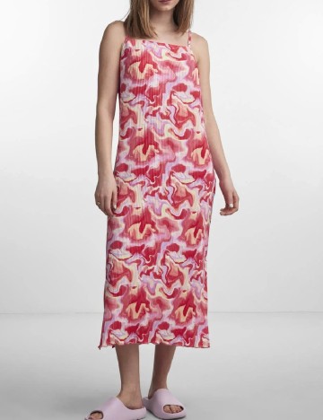 Rochie medie Pieces, roz