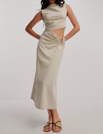 Rochie medie ASOS, bej