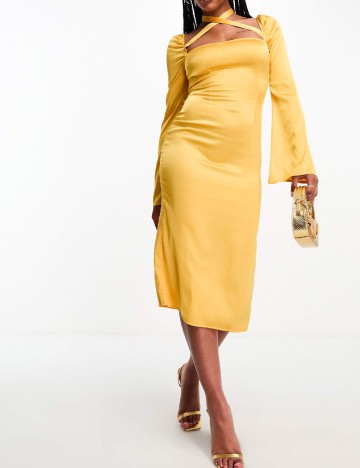 Rochie medie Public Desire, galben