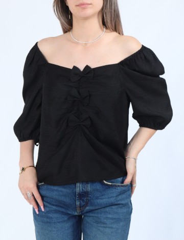 Top Vero Moda, negru